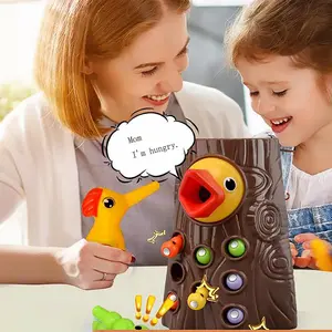 Creative Woodpecker Toy, 1 Set Interactive Pretend Play Toy, Educational Bug Catching Game Props, Ideal Birthday Gifts