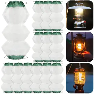 12 Pack 3-Layer Accordion Shape #95 Insta-Clip Gas Lantern Mantles