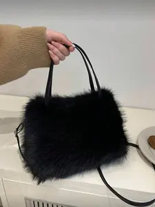 Fashion Plush Level Square Leather Bag, City Simple Magnetic Buckle Large Capacity Handbag Shoulder Bag, Daily Use Crossbody Bag, Crossbody Tote Bag