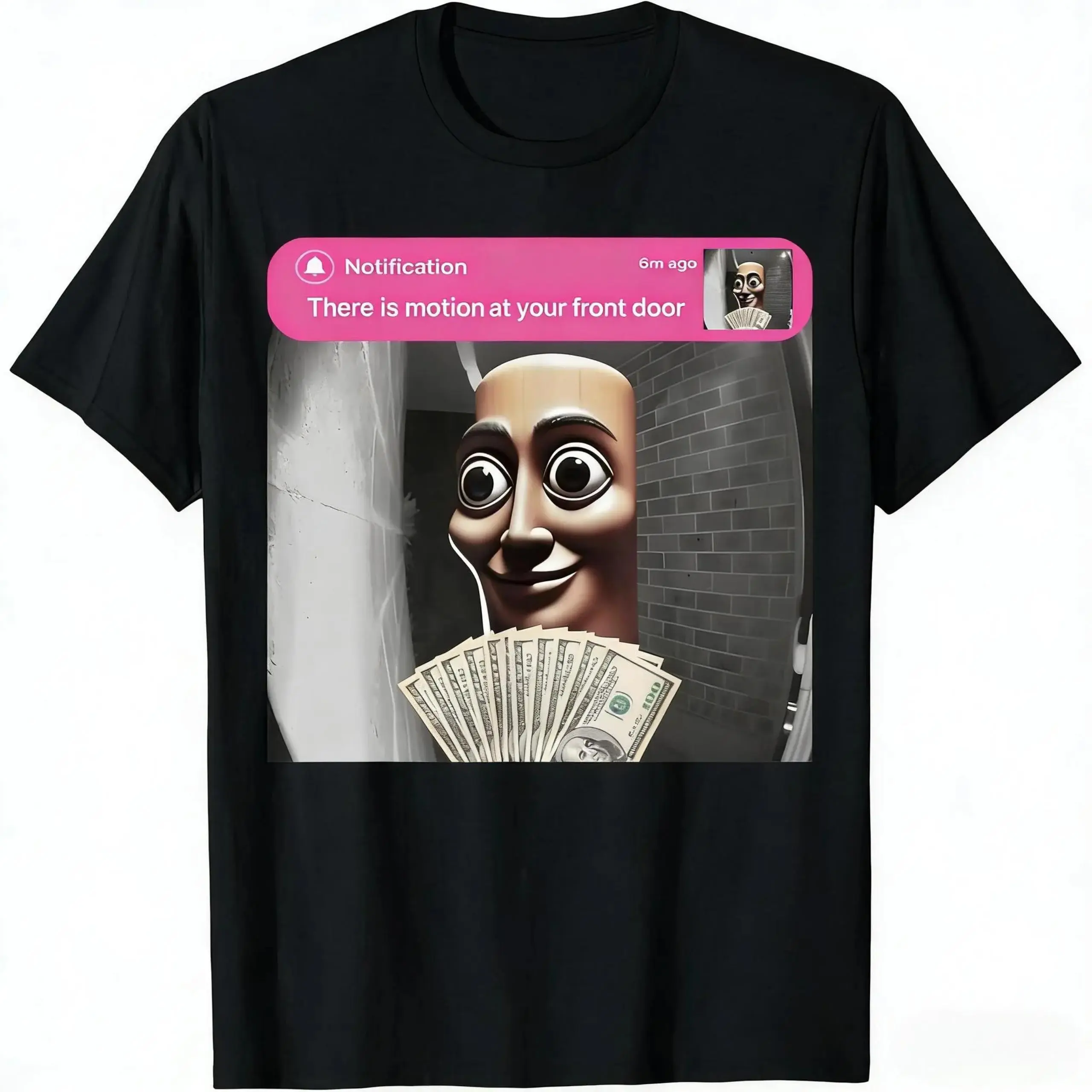 Viral There Is Motion At Your Front Door T-shirt Tung Tung Tung DoorbellMeme Funny Front Door Motion shirt Men's and Women's Gifts Retro summer OOTD Casual Cotton Menswear Crew Neck Graphic Print Tee Top Womenswear Streetwear Tshirt