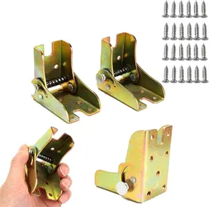 Hinge for Folding Table Self Locking Folding Hinge Table Leg Extender, DIY Foldable Work Table Leg Bracket, Locking Hinge Color Bed Foot, for Folding Foot Support(4PCS)
