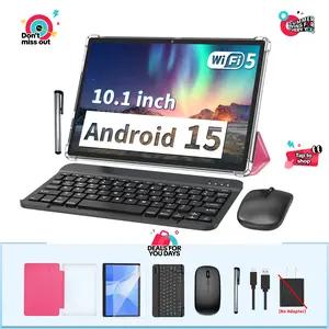 【DealsForYouDays&FathersDayGift】PYNAREL Android 15 Tablet Set with Keyboard, Case, Mouse, Stylus, Screen Protector, 5G WiFi，Back-to-school Gifts&Father's Day Gift Bundle summerwins