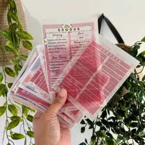 Transparent, vellum Bible tip ins