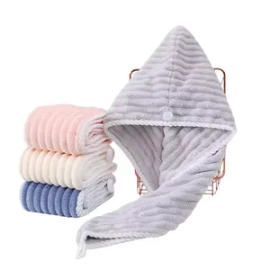 3 Pack Super Absorbent Soft Hair Drying Cap - Hair Turban Towel, Premium Quick-Drying Microfiber Towel Wrap, Ideal for Frizzy Hair, Essential Bathroom & Home Supply