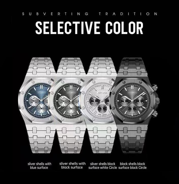 Men’s Stainless Steel Chronograph Watch – Square stainless steel case, luminous dial, water- and scratch-resistant, with three sub-dials and control buttons. A perfect gift for men(Randomly give away an elegant,and stylish women's watch) Men’s Stainless Steel Chronograph Watch – Square stainless steel case, luminous dial, water- and scratch-resistant, with three sub-dials and control buttons. A perfect gift for men(Randomly give away an elegant,and stylish women's watch)