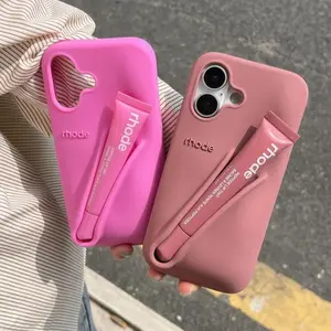 RHODE Phone Case & Lip Treatment Set for iPhone 11–17 Pro Max – Soft Touch Silicone, Trendy Style