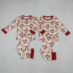 western christmas Cow kids sleepwear pajamas