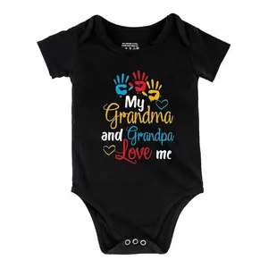 Baby Clothes Girl Cotton Letter Print Bodysuit - Casual Short Sleeve Romper, Outdoor Kids' Sleepwear B1108-066