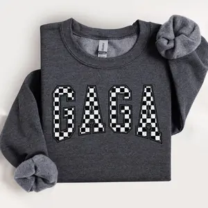 Gaga Checkered Sweatshirt, Gaga T-Shirt, Cute Gaga Shirt, Gift For Gaga, Grandma Gift