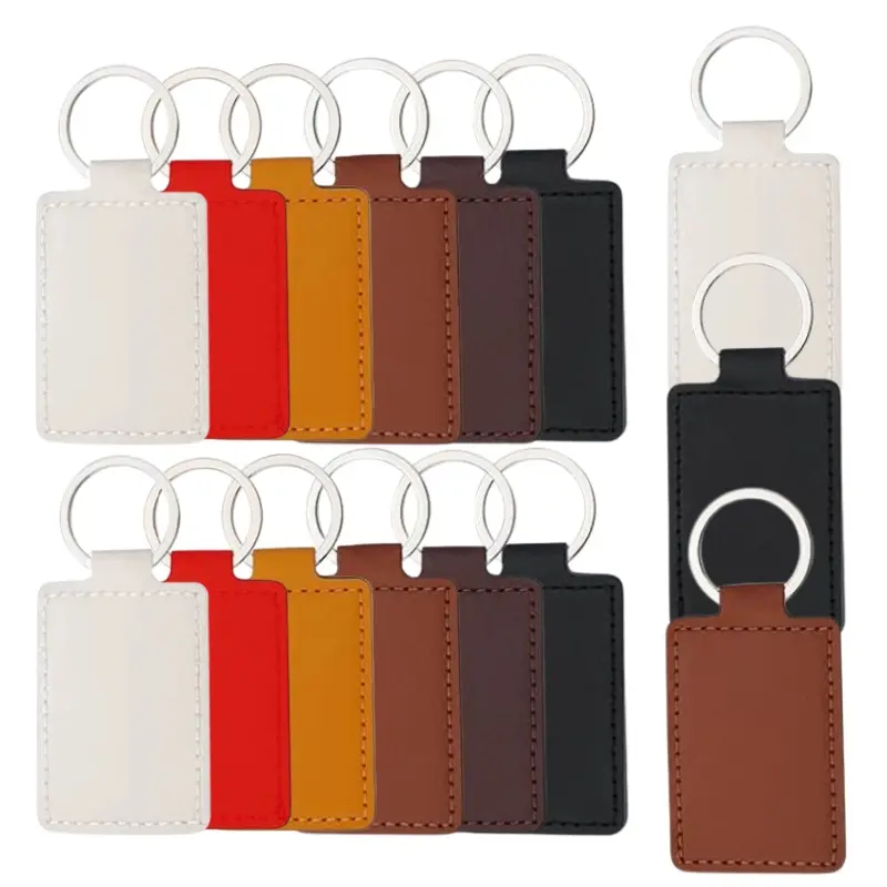 15 piece DIY leather keychain kit with keychain ring, PU laser engraved keychain, leather processing stamping DIY crafts, suitable for DIY handmade custom gifts, birthday/anniversary souvenirs, personalized keychains, bag pendants, handmade projects
