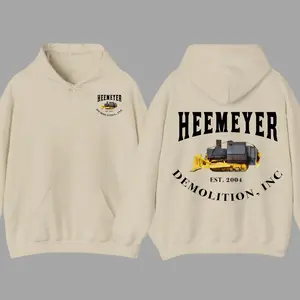 Heemeyer Demolition Hoodie - Bulldozer Design Shirt - Trendy Hoodie for Men and Women Menswear Full Color