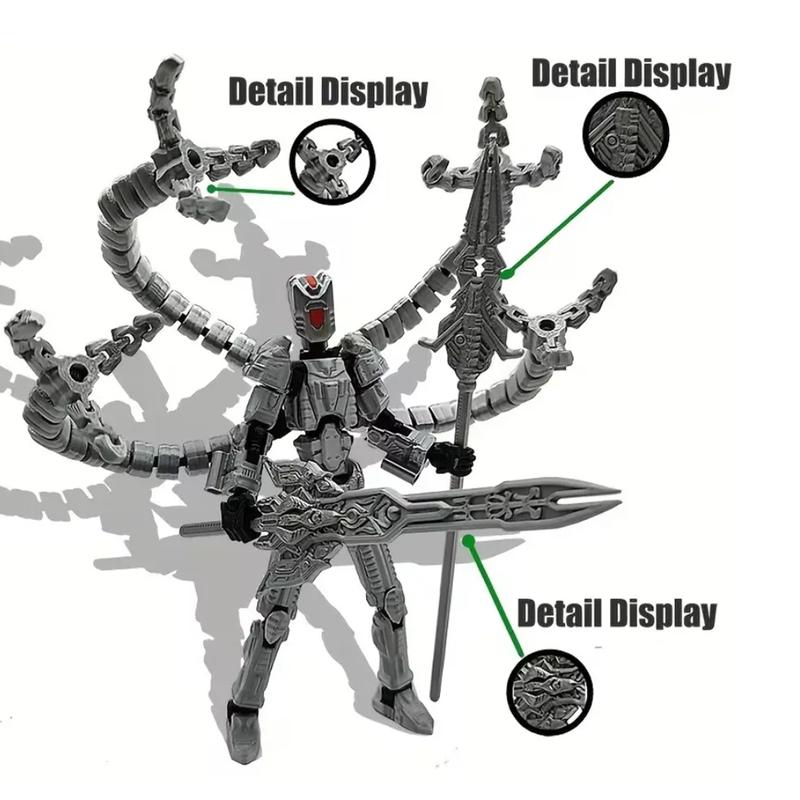 T13 Assembly Completed Action Figure 3D Printed Multi-Jointed Movable T13 Nova 13 Robot d13 Accessories Best Birthday Festival Gift Desktop Decorations for Game Lovers
