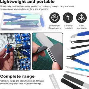 Precision Model Building Tool Set, Durable Kit for Car & Plastic Assembly, Essential for Professionals, Ideal Gift for Adults over 18