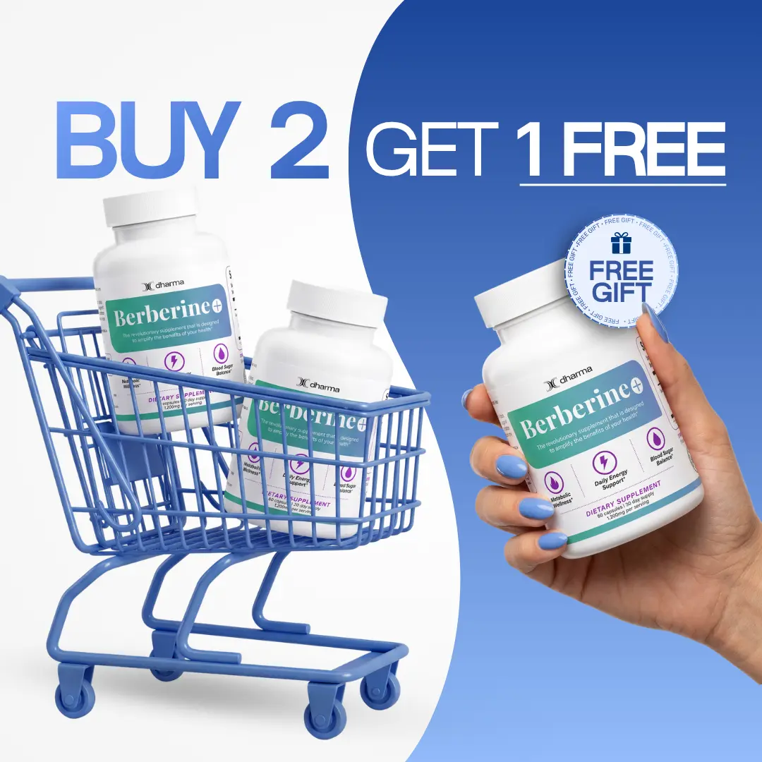 Berberine Plus 2 + 1 FREE | High-Purity Daily Essential Dietary Supplement - 60 Gentle Natural Botanical Extract Capsules for Advanced Metabolism, Blood Sugar & Digestive Health Support