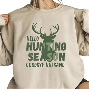 PA- Hello Hunting Season Goodbye Husband Sweatshirt, He's Hunting Hoodie, Abandoned Wives Club, Deer and Duck Hunter, T-shirt Unisex (5)