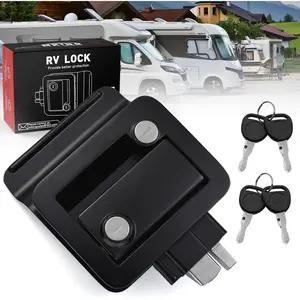 Metal Entry Door Lock, Key Lock, Waterproof, Shockproof, Corrosion Resistant, Quick Install, Suitable for Most RV Doors, Travel Trailers, Campers, Trucks