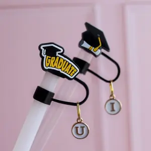Graduate student gift, graduation straw topper