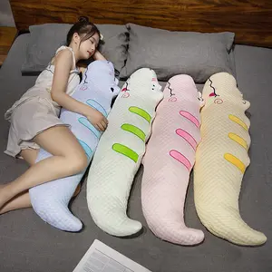 Adult Ice Bead Crocodile Long Pillow Sofa Cushion Bedroom Bedside Waist Support Cool Breathable Long Pillow