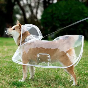 Waterproof Dog Raincoat Lightweight Hooded Pet Rain Jacket Dog Raincoat Full Body Waterproof Windproof Puppy Rain Jacket Adjustable Dog Rain Coat Hooded Outdoor Rainwear for Small Medium Large Dogs
