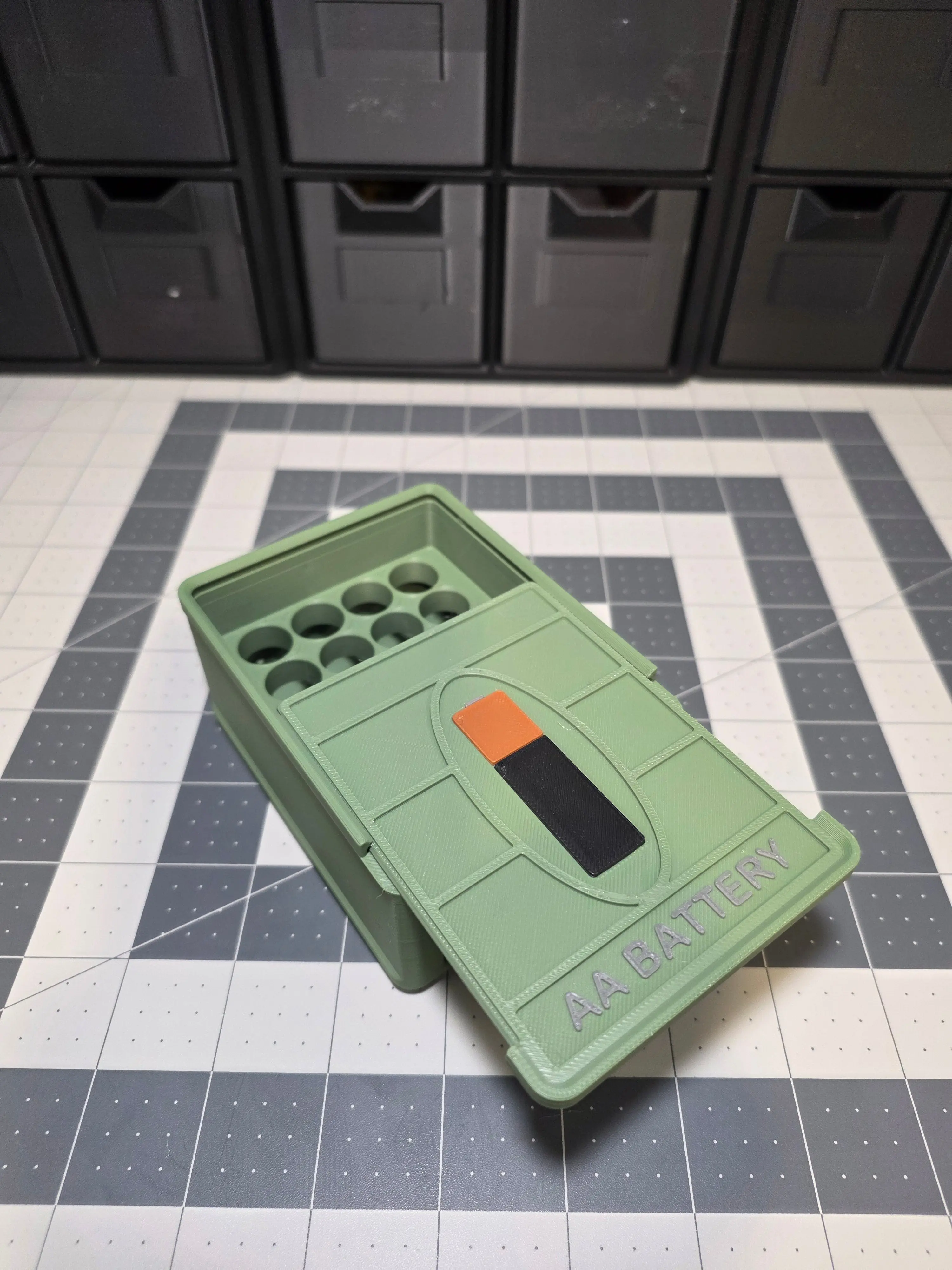 AA Battery Organizer & Storage Box – 24 Capacity