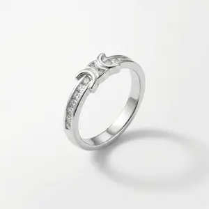 renza [AC008] Silver Solitaire Ring, Artificial Zircon Ring With 0.2ct Lab Zirconia for Her, Artificial Zircon Rings