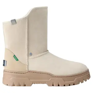 UGG Men’s Suede Hardware Closed Boot - Hidden NY PFF Beige Casual Trainer, Authentic Collaborative Winter Footwear, Style 1183990-RGDT, Unisex Design for Women’s Walking