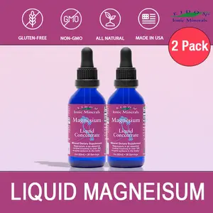 EIDON IONIC MINERALS Liquid Magnesium Concentrate 2oz (60ml) 2 Pack Essential for Heart & Nerve Function.