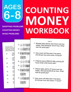 Counting Money Workbook For Kids ages 6-8: Counting Money Practice Book For 1st grade,2nd grade,3th grade with 200 Exercises ( With Answer Key ) | Money Workbook For Homeschool or Classroom