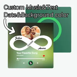 【Customization】Custom Music Fridge Magnet Colorful without Frame Personalized Album Infinite Love Fridge Magnet That Can Be Played Song Ideal Gift for Couple New 4.0 Upgrade