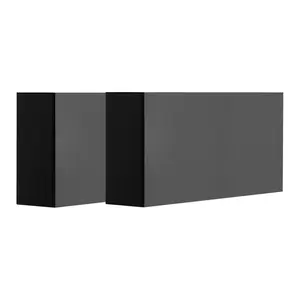 VEVOR 2 Pack Handrail Connectors, Flat Extension Stair Railing Accessories, POM Hand Rail Connector Fittings for Rectangular Cable Railing, Deck Cable Rail System Outdoor, Matte Black, HT-04