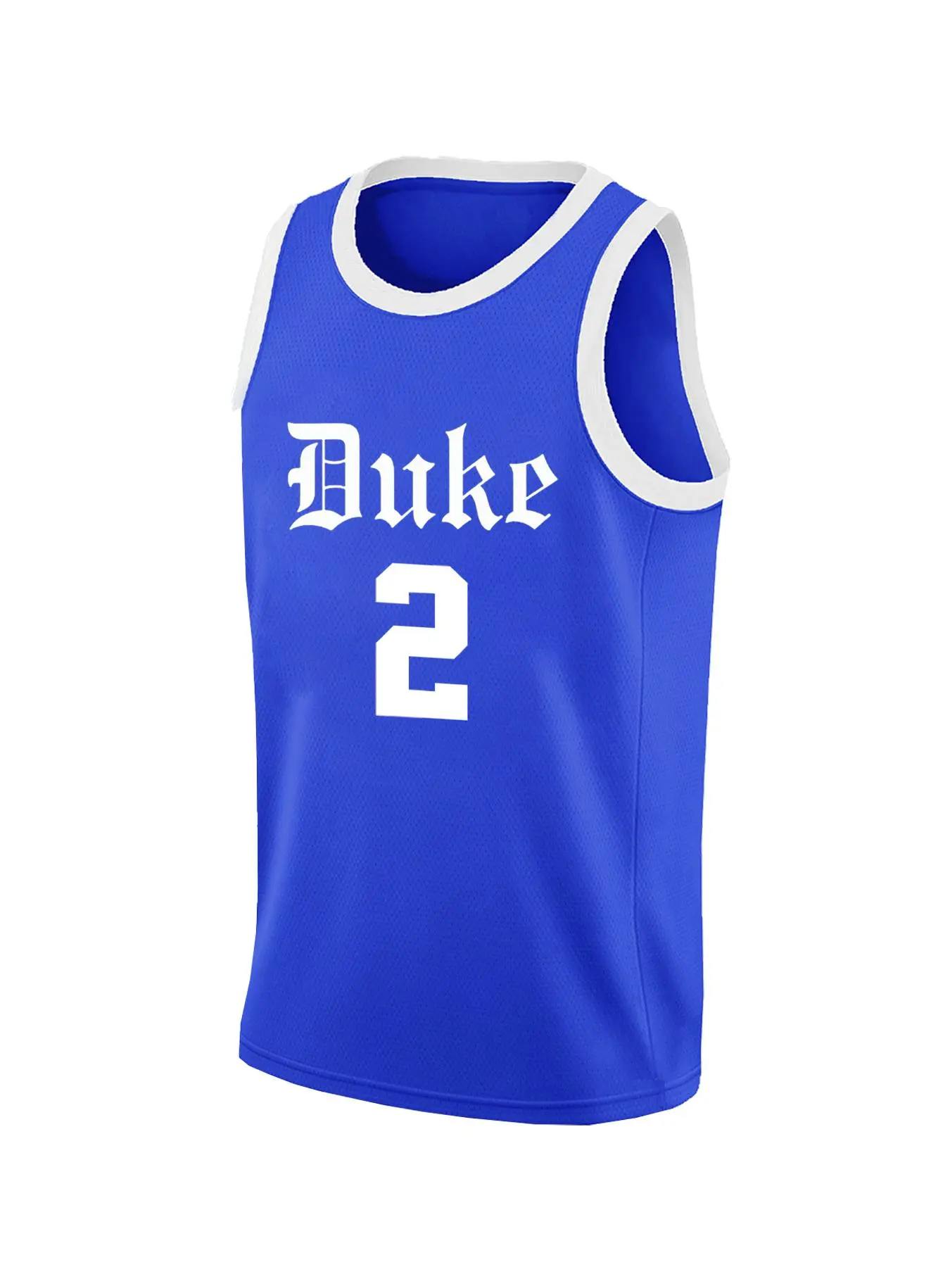 Men's Duke No. 2 Basketball Jersey, Breathable Sleeveless Round Neck Vest Top, Sporty Sports Top, with Embroidered Graphics, Sports Clothing, Stylish Jersey, Workout Tops, Suitable for Basketball, Sports Running and Workout