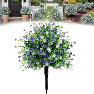 UV Resistant Weatherproof Realistic Faux Camellia Shrubs 17.7" With Ground Stakes, Low Maintenance Cottagecore Artificial Flowers For Patio Yard Garden, Fake Flowers Outdoor, Plant Parent TikTok Shop Finds