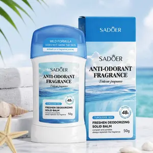 [NEW] [SADOER] Anti-Odorant Fragrance Solid Balm | Turquoise Sea Scent That Lasts | 48 Hour Long-Lasting Odor Control, Mild Formula, Skin-Friendly | Refreshing, Portable & Easy-to-Use Underarm Deodorant for All-Day Freshness