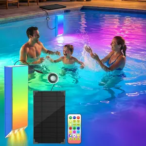 Solar Powered Color Changing Underwater Submersible Pool Lights with Remote