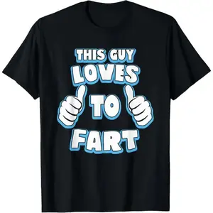 🎉[100% Cotton] Unisex Funny Graphic T-shirt, "This Guy Loves To Fart" Tee, Humorous Joke Shirt, Casual Cotton Short Sleeve, Trendy & Comfortable, Perfect Gift for Men, Soft & Breathable, Classic Fit, Casual Streetwear, Fits