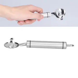 Stainless Steel Multi-Purpose Kitchen Peeler Set - Cactus Design, Noodle Cutter, Scoop & Easy-Grip Handles - Durable & Versatile