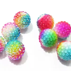 Snowcone 20mm Rhinestone Beads Set of 5