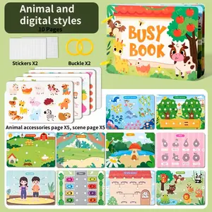 Busy Book for Toddlers 3+ Year Old, Montessori Sensory Quiet Book, Educational Learning Activity Books for Boys & Girls,Autism Sensory Travel Toys, Birthday