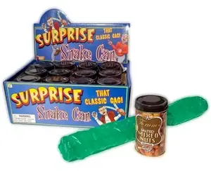 12 METAL SPRING SNAKE NUT CANS Jar Classic Prank Joke Gag Gift Toy Jumping Funny