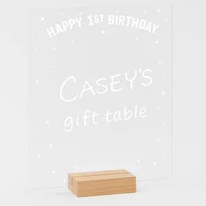 Baby's First Birthday Customizable Acrylic Sign