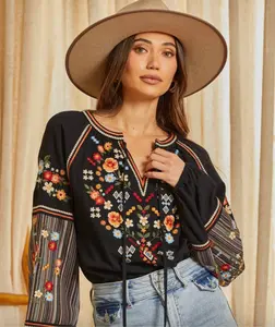 Western Embroidered Blouse