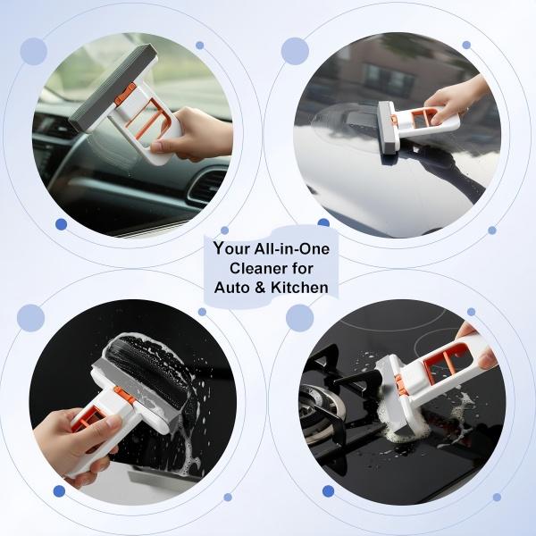 Scrub Daddy | 3-in-1 Mop Vacuum Scrub | Stovetop & Oven Scrubber | Deep Clean Grease & Grime | Hands-Free, No Mess | Self-Cleaning | Power Stain Removal | Pet Hair Destroyer | Detachable Washable Pads