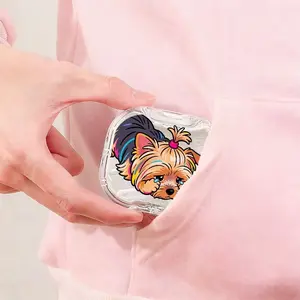 Crying Yorkshire Terrier Printed Braces Box, Fresh Literary Denture Storage Box, Student Daily Portable Orthodontic Retainer Case, Waterproof Moisture-Proof Invisible Braces Storage Box