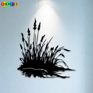 1pc Grass Metal Wall Art, Artistic Natural Grass Statue Mural, Ideal Gift for Easter, Thanksgiving, Nature Decor Enthusiasts, Weather-Resistant Metal Wall Decor Wall Sculptures, Perfect for Garden Fence & Patio Wall, Unique Outdoor Decor Accent