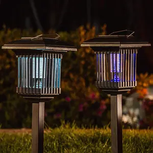 2PCS Solar Mosquito Killer Lamp — Waterproof Solar Mosquito Killer Lamp, Suitable for Gardens, Lawns, and Landscape Lighting