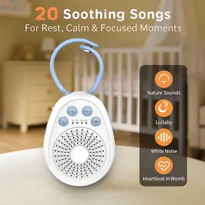Portable White Noise Machine with 20 Soothing Sounds & USB/Rechargeable Battery - Mini Sleep Aid Sound Device Suitable for s,, Bedtime,, Office, Travel - Timer & Memory Settings, Natural Sleep Enhancer