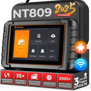 FOXWELL NT809 OBD2 Scanner, Automotive Bidirectional Scan Tool with 30+ Resets, Active Test, DPF/EPB/SAS/TPMS/Throttle/Oil Reset, Full System Diagnostic Tool Code Reader, AutoVin, Wifi Updates