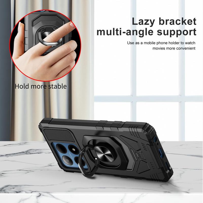 Compatible for Boost Summit 5G Case with Tempered Glass Screen Protector Military Grade Ring Car Mount Kickstand Shockproof Hard Phone Case