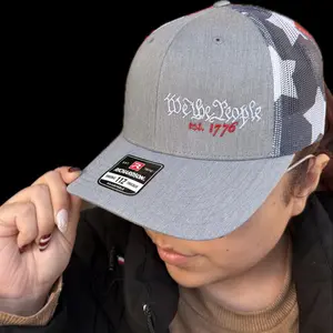 We The People 1776 Richardson 112 Trucker Hat Adjustable Snap Fit Breathable Mesh Back American Spirit Accessory One Size Fits Most Mid-profile Crown Pre-curved Brim