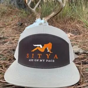 Vintage Sityaaa Aasss On My Face Trucker Hat, Adjustable Snapback Trucker Hat for Men Women Summer Beach Sports Cap